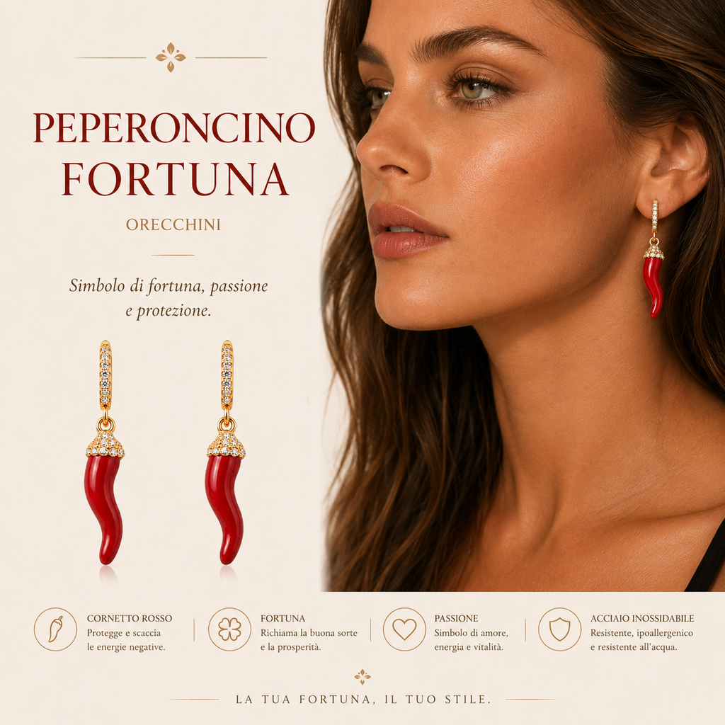 Orecchini Peperoncino Fortuna