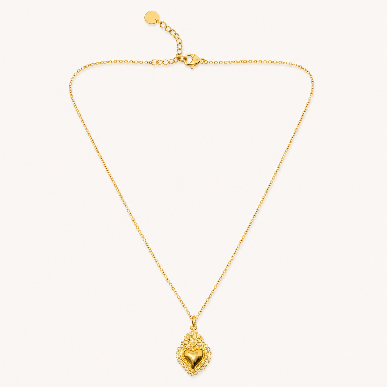 Collana Cuore Sacro dorata